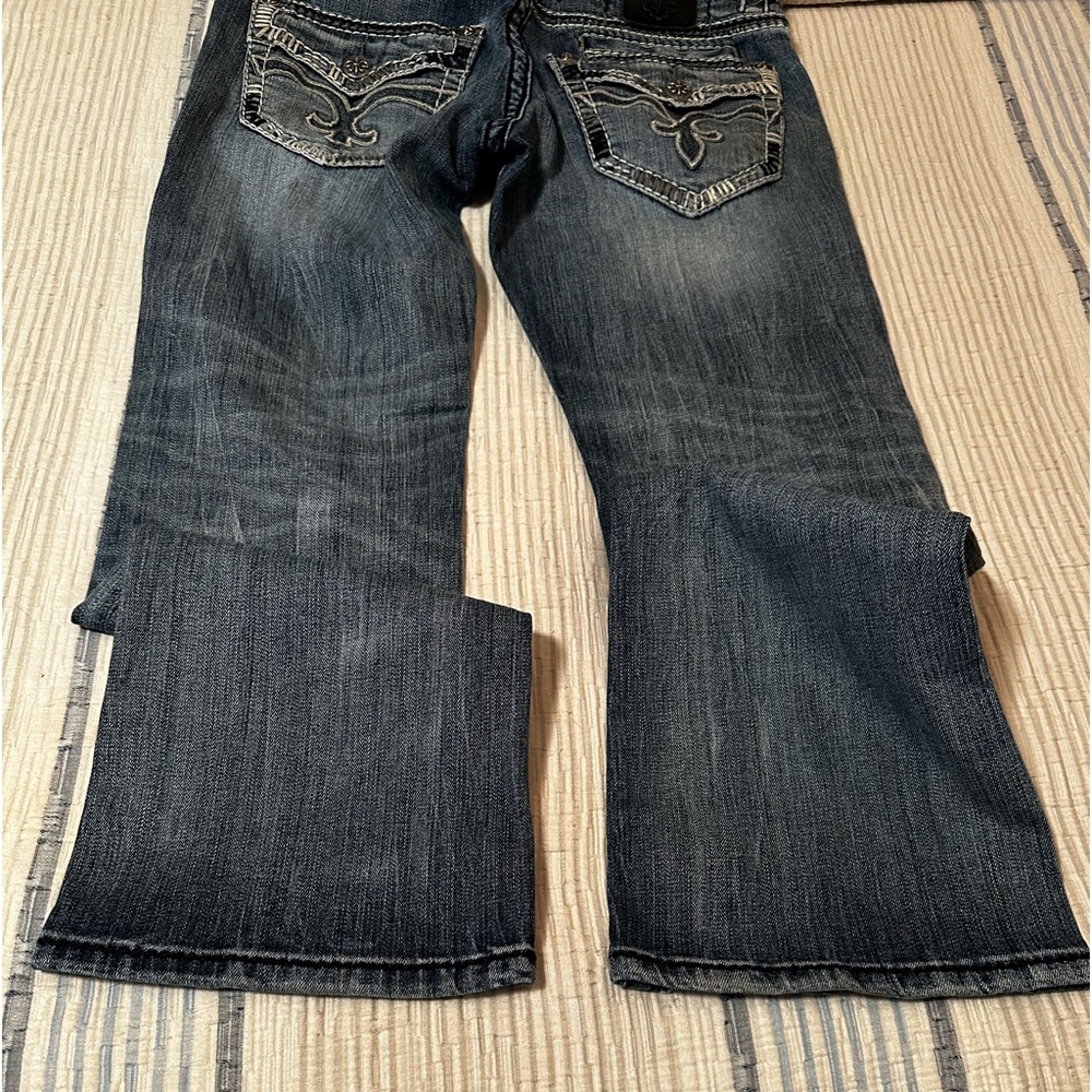 Size 30 waist, 32” inseam boot cut Rock Revival Men’s Jeans